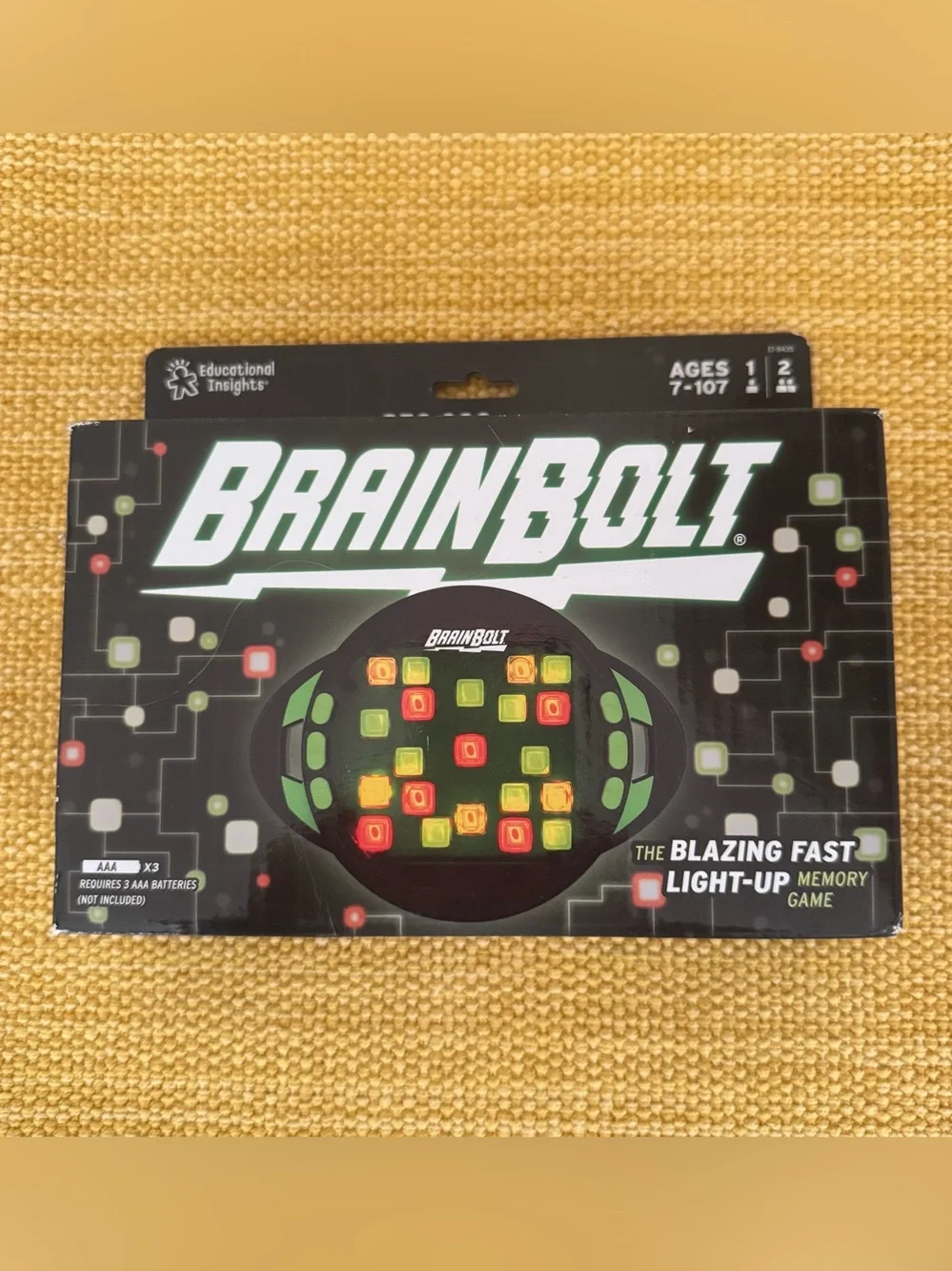 NEW, Educational Insights, BrainBolt Hand Held Memory Game Ages 7-107